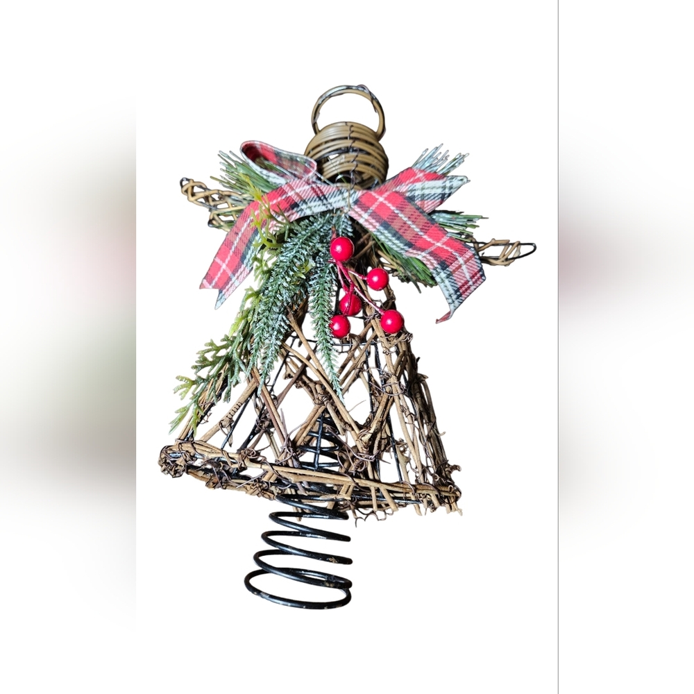 Rustic Twig Angel Tree Topper .